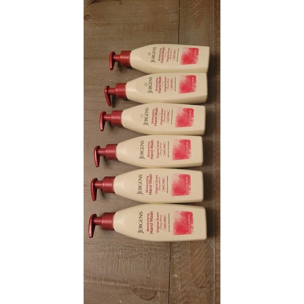 NEW‎ LOT 6 Jergens Moisturizing Hand Wash Original Scent Cherry Almond 8.45 oz
